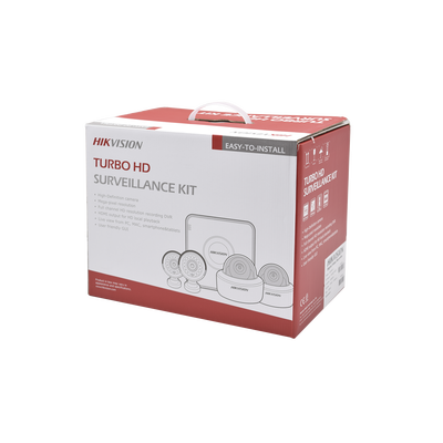 KIT TurboHD 1080p / Hik-Connect / DVR 4 Canales / 4 Cámaras Bala / Cables / Fuente de Poder Profesional KIT TurboHD 1080p / Hik-Connect / DVR 4 Canales / 4 Cámaras Bala / Cables / Fuente de Poder Profesional