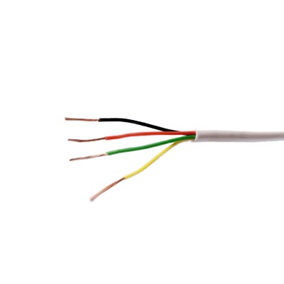 Bobina de 305 metros de cable, 22 AWG ,4 Conductores de Color Blanco, uso INTERIOR , tipo CM-CL2, para aplicaciones de alarmas de IntrusiÃ³n y AutomatizaciÃ³n