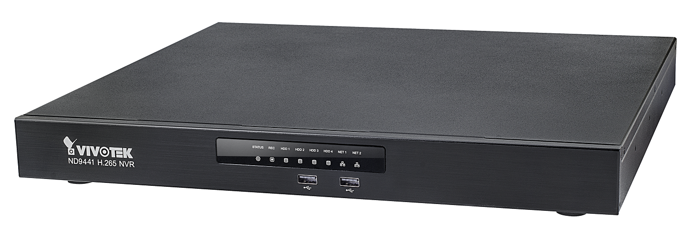 VIVOTEK ND9441 - NVR 16 CANALES/ 4 BAHIAS/ SALIDA HDMI Y VGA/ LAN DUAL/ H264 Y H265/ONVIF/EZ CONNECT