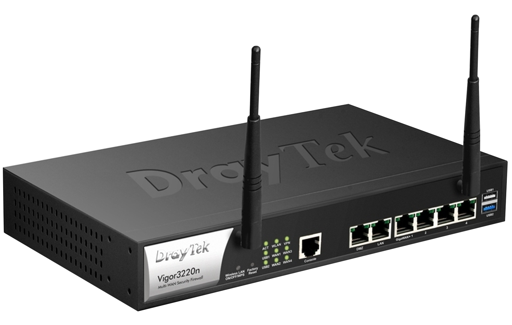 DRAYTEK VIGOR3220N- RUTEADOR INALAMBRICO 4 PUERTOS WAN/ 100 VPN/ FIREWALL/ USB/ 3G 4G/ PUERTOS GIGABIT